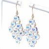 928 Kolczyki złote Austrian Crystal cyrkonia pozłacane 18k Xuping wiszące